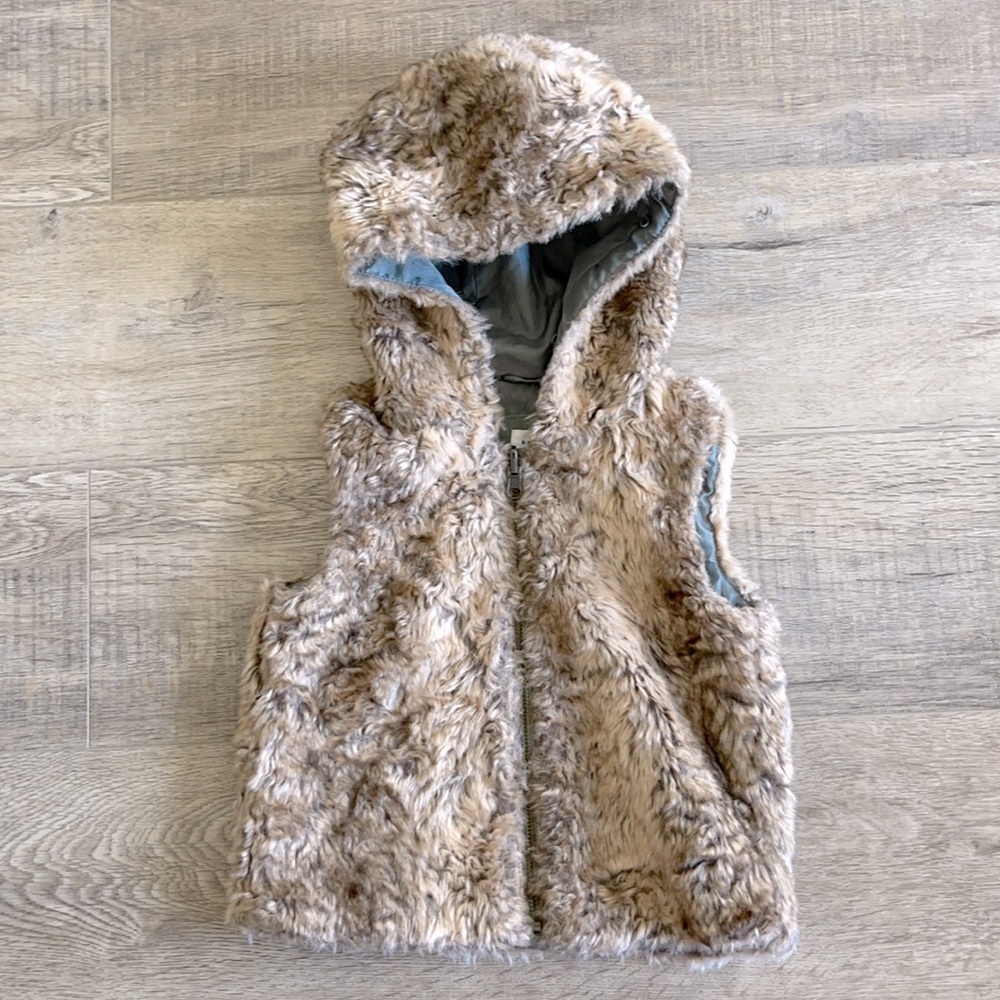 Baby Gap Toddler Girls Faux Fur Hooded Vest